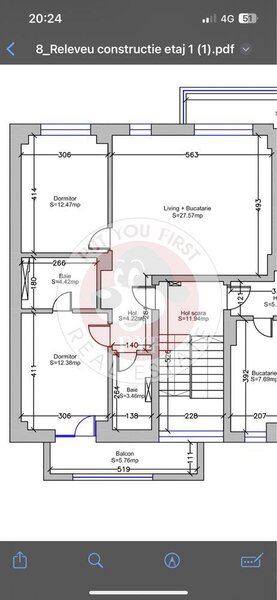 Kaufland Straulesti | Apartament 3 camere | 76mp | C.T | B11991